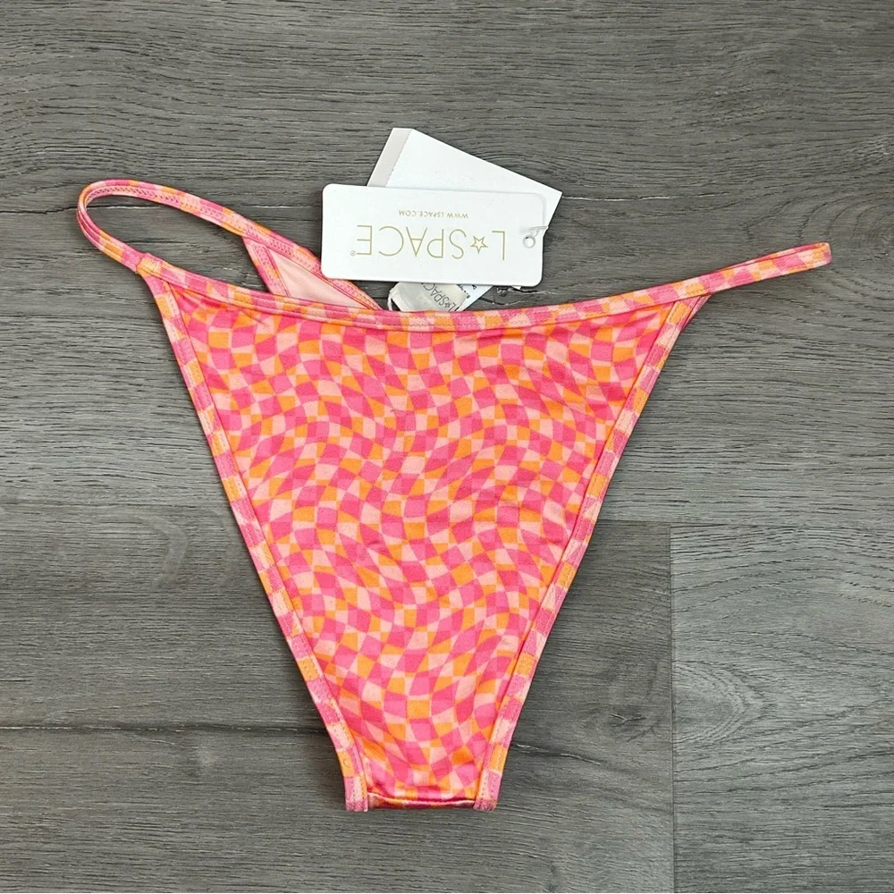 L*SPACE Tommy Bikini Swimsuit Bottom Bitsy Heat Waves size xs women’s‎ NWT